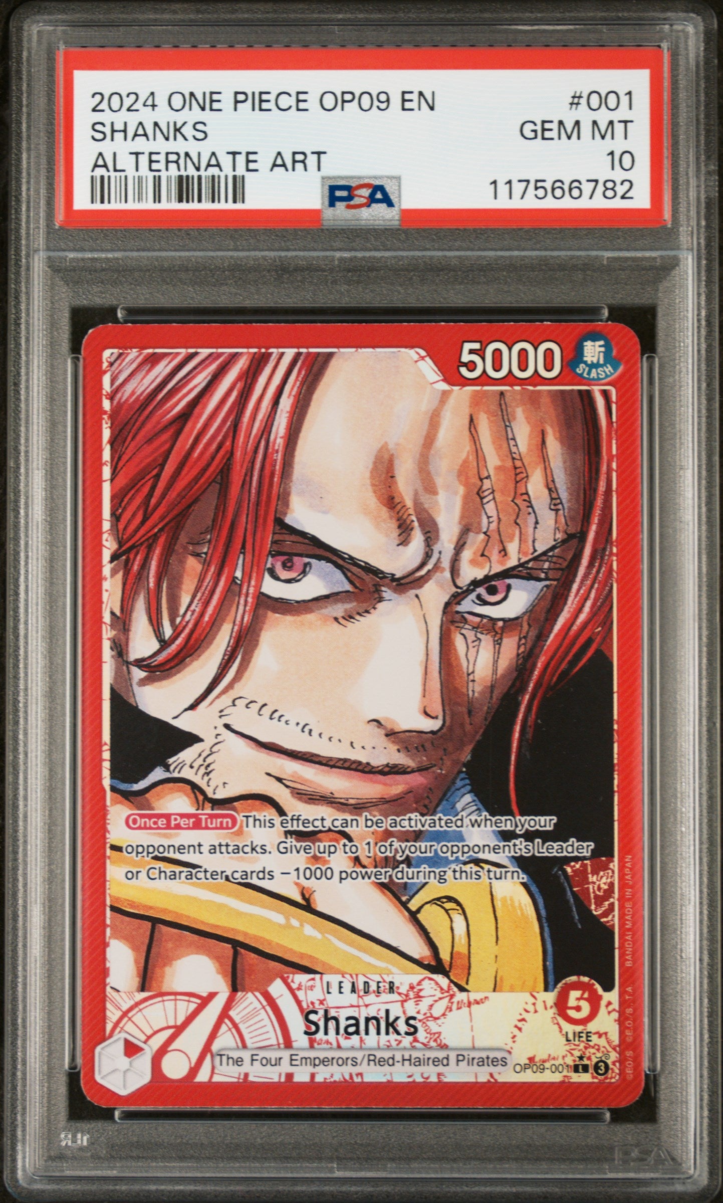 Shanks Leader OP09-001 | PSA 10