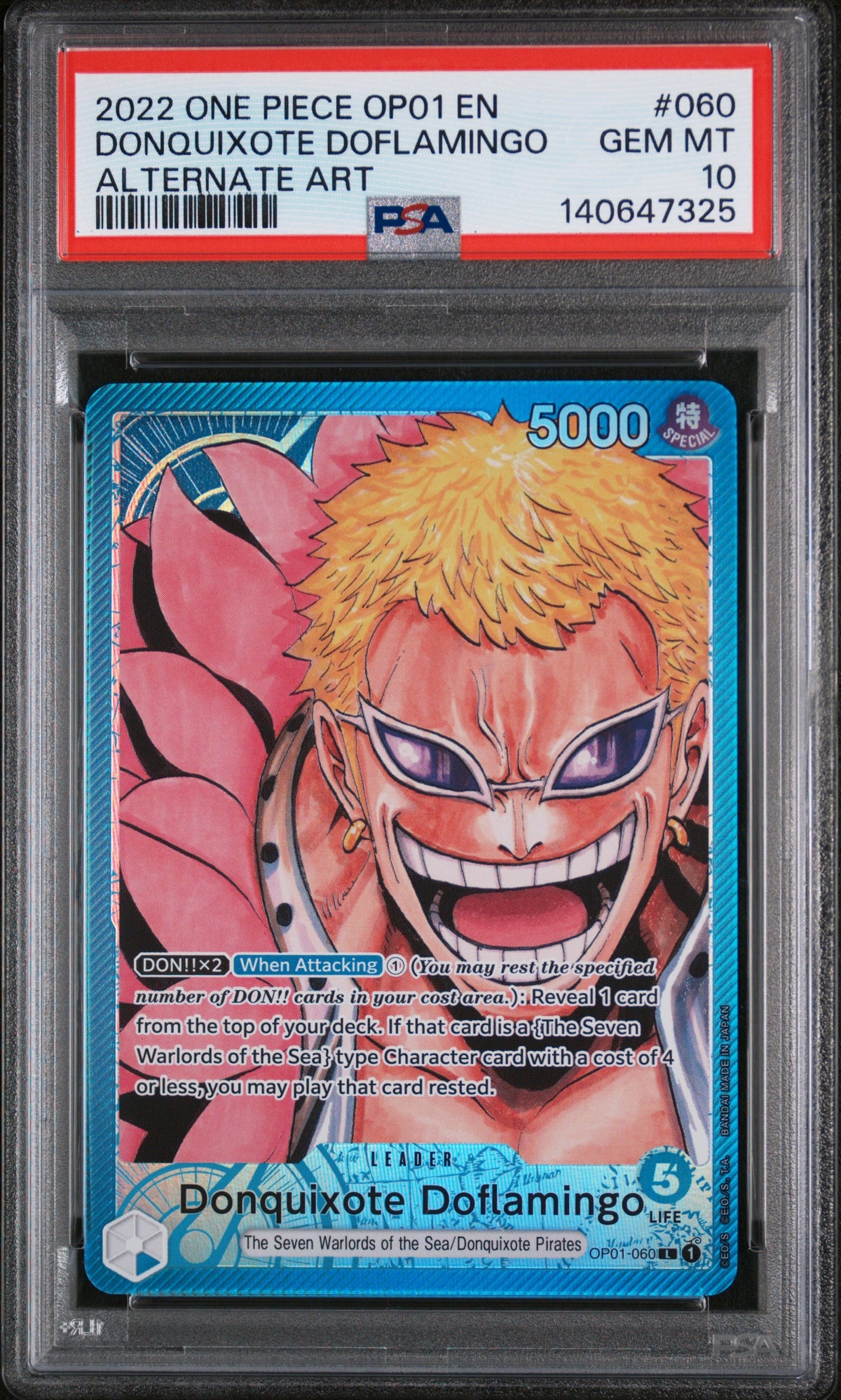 Donquixote Doflamingo Alternate Art OP01-060 | PSA 10