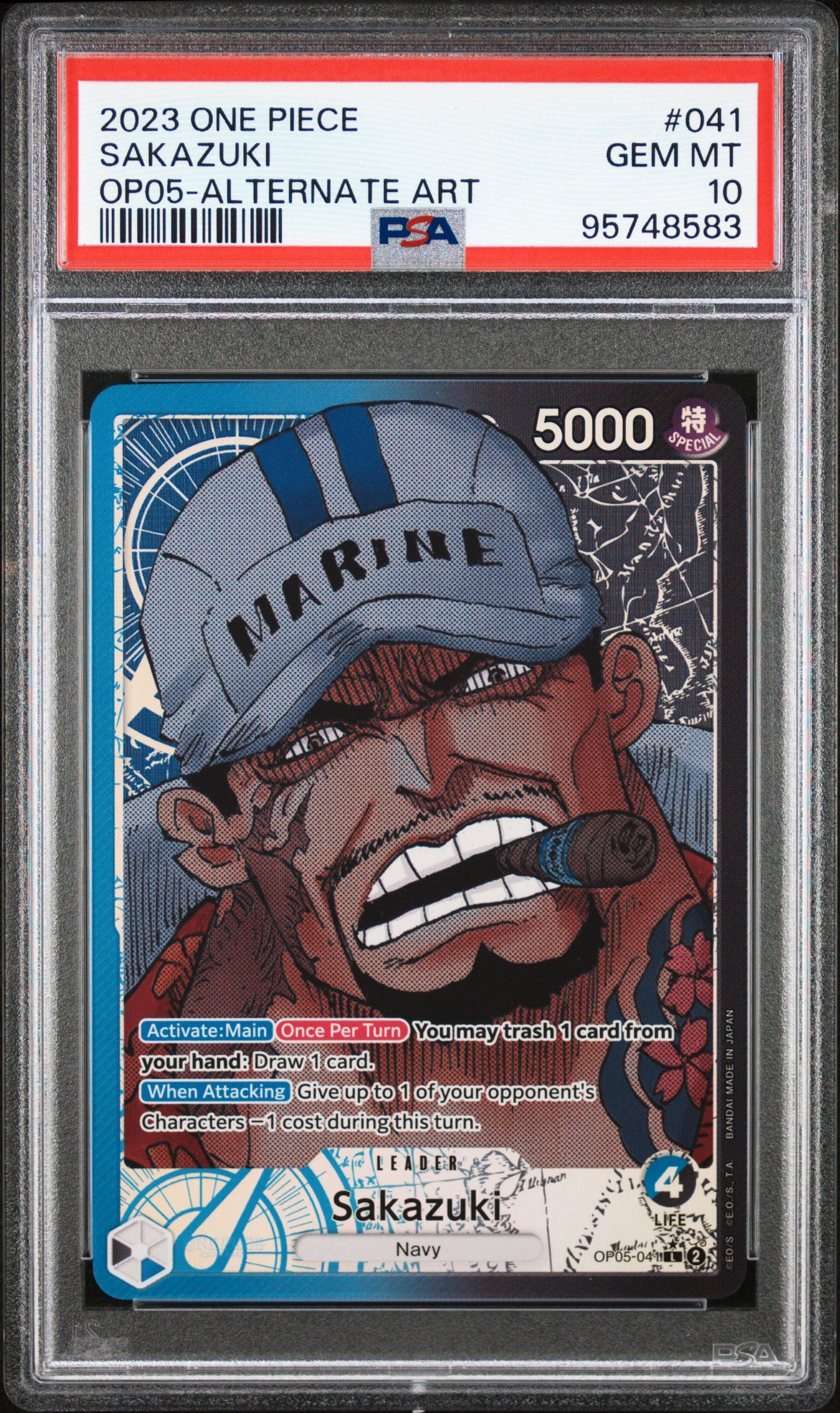 Sakazuki Leader OP05-041 | PSA 10