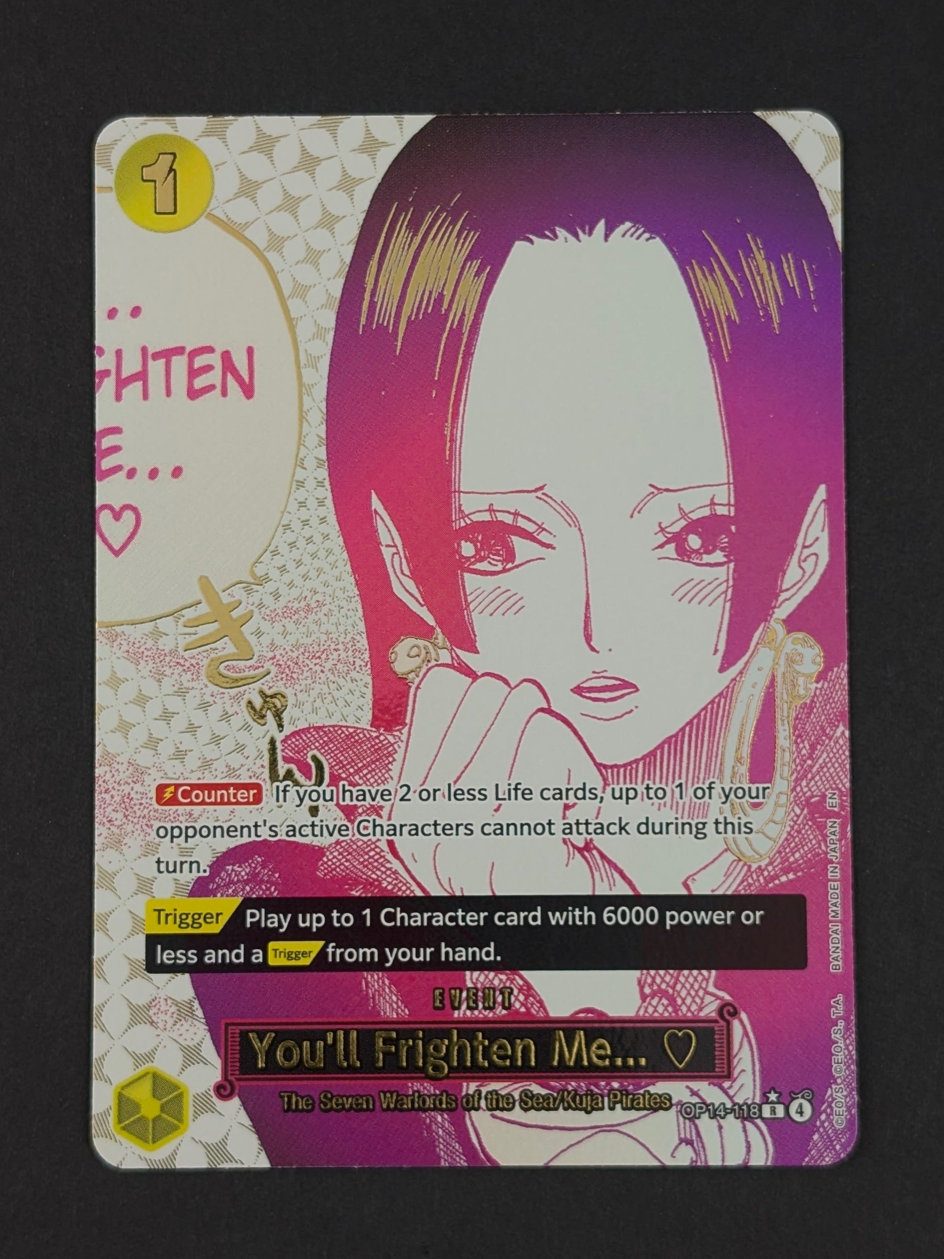 You'll Frighten Me... Alternate Art OP14-118 – The Azure Sea's Seven