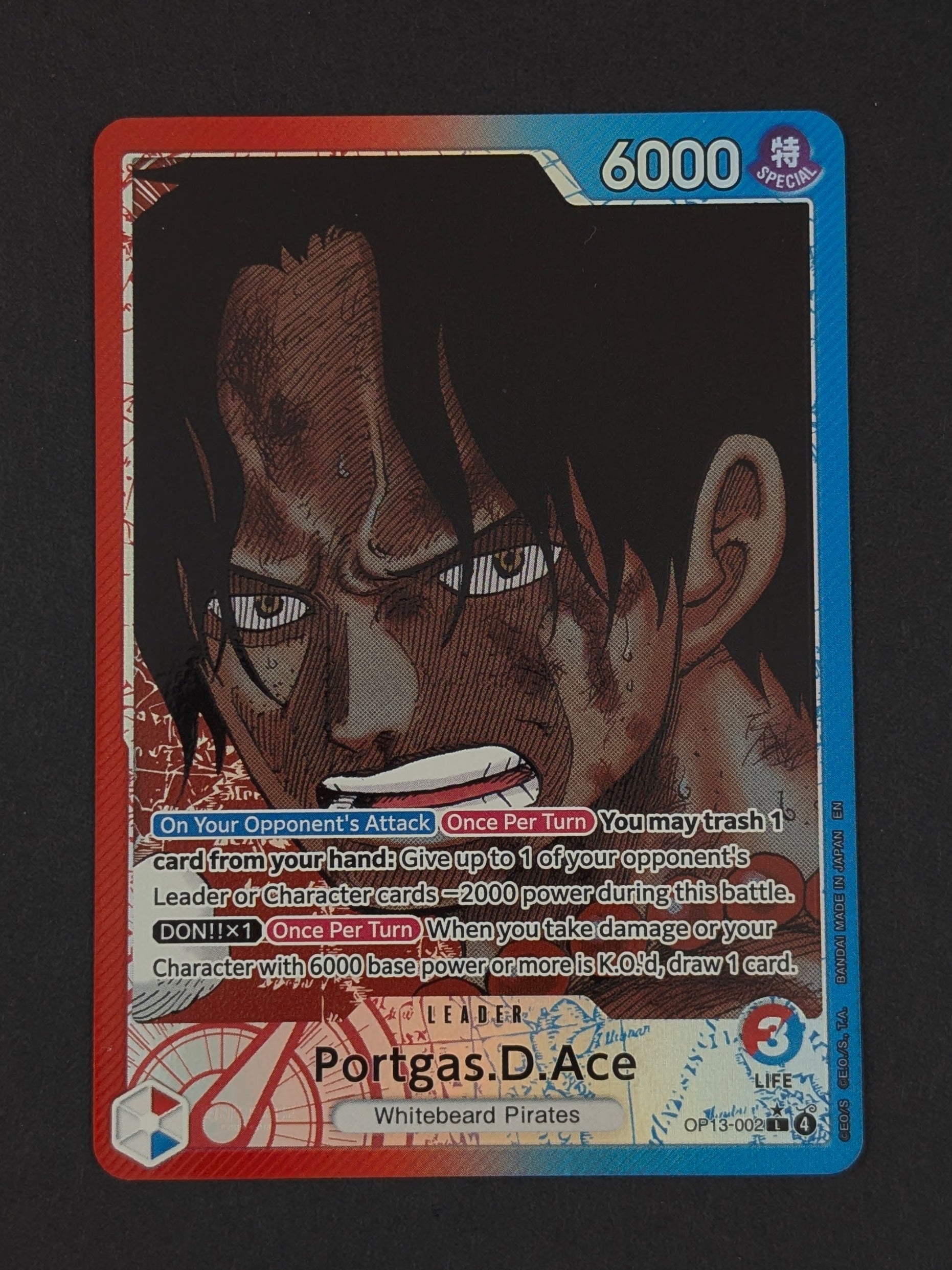 Portgas D. Ace Alternate Art OP13-002 - Carrying On His Will
