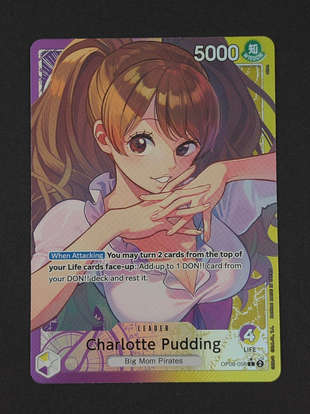 Charlotte Pudding Alternate Art OP08-058 - Two Legends