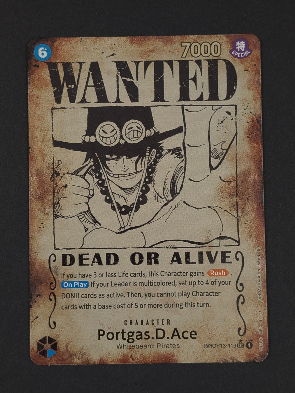 Portgas D. Ace Wanted Poster OP13-119 - Carrying On His Will