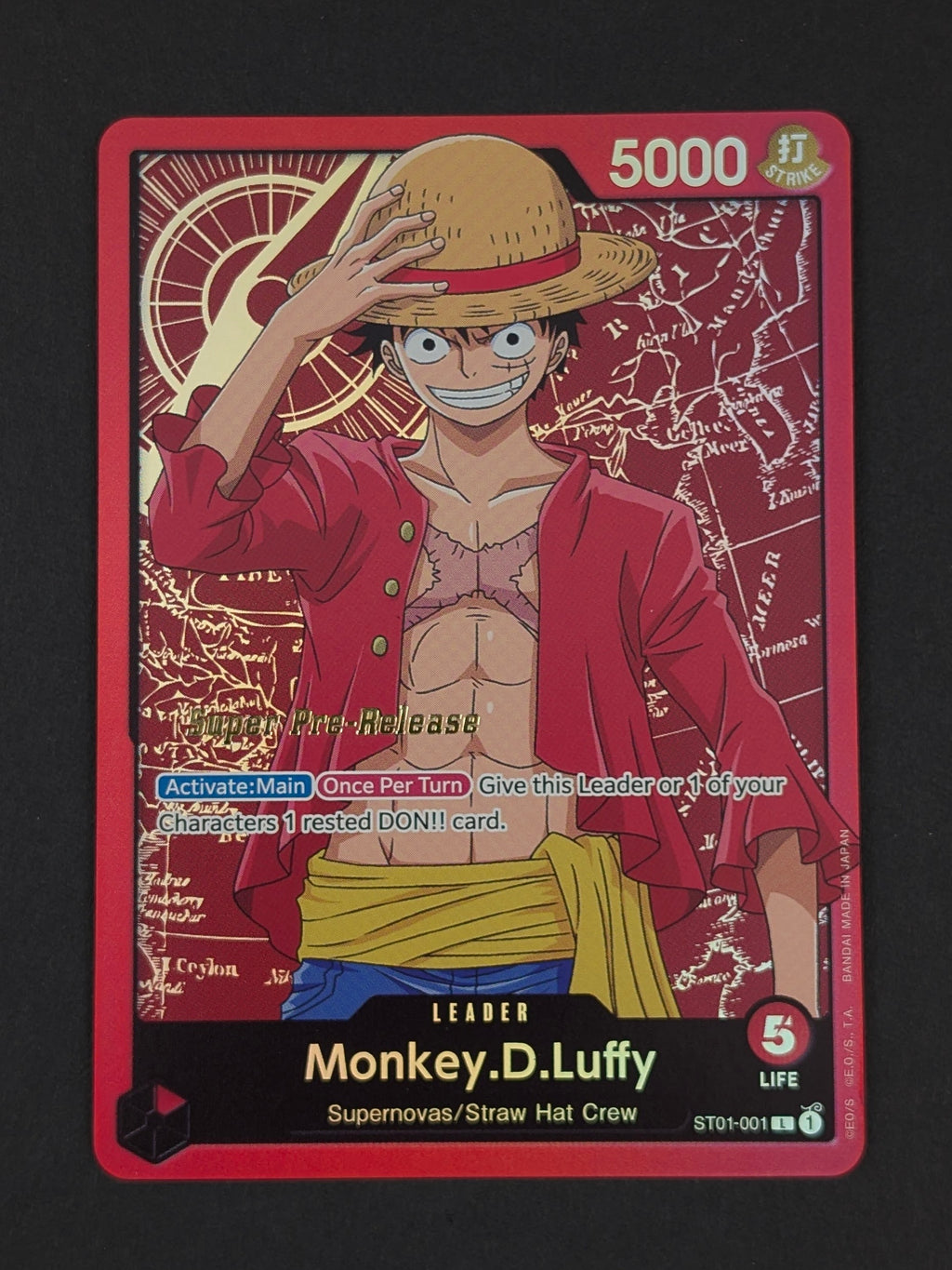 Monkey D. Luffy ST01-001 – Super Pre-Release Starter Deck 1: Straw Hat Crew