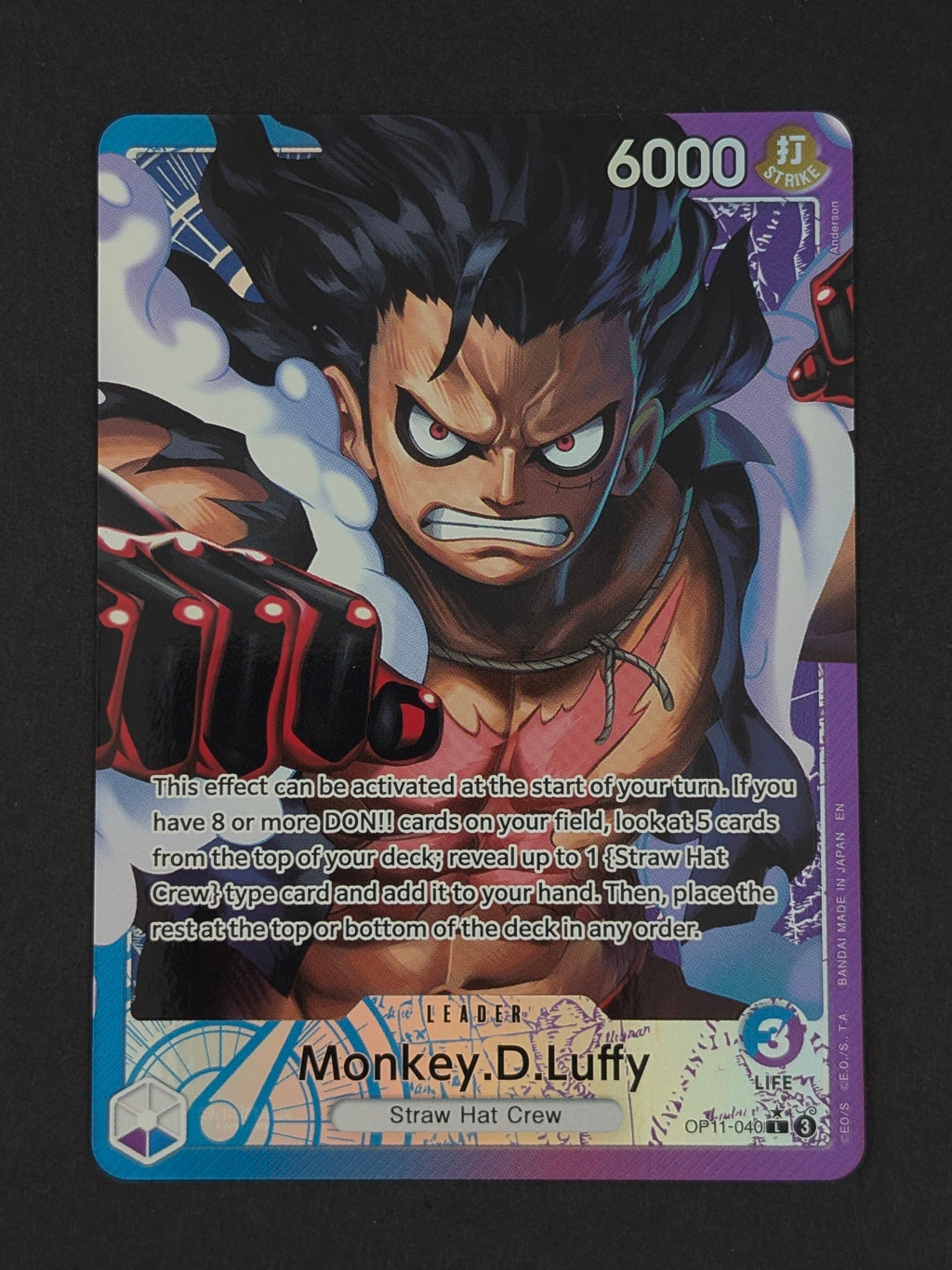 Monkey D. Luffy Alternate Art OP11-040 - A Fist of Divine Speed