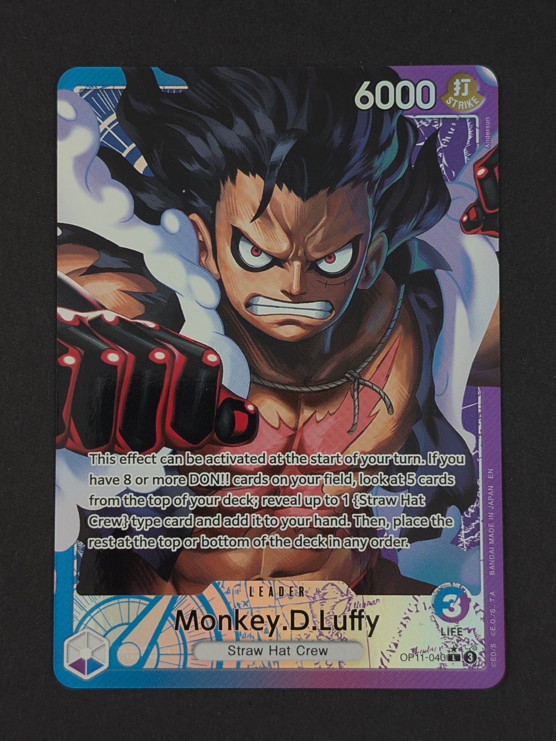 Monkey D. Luffy Alternate Art OP11-040 - A Fist of Divine Speed