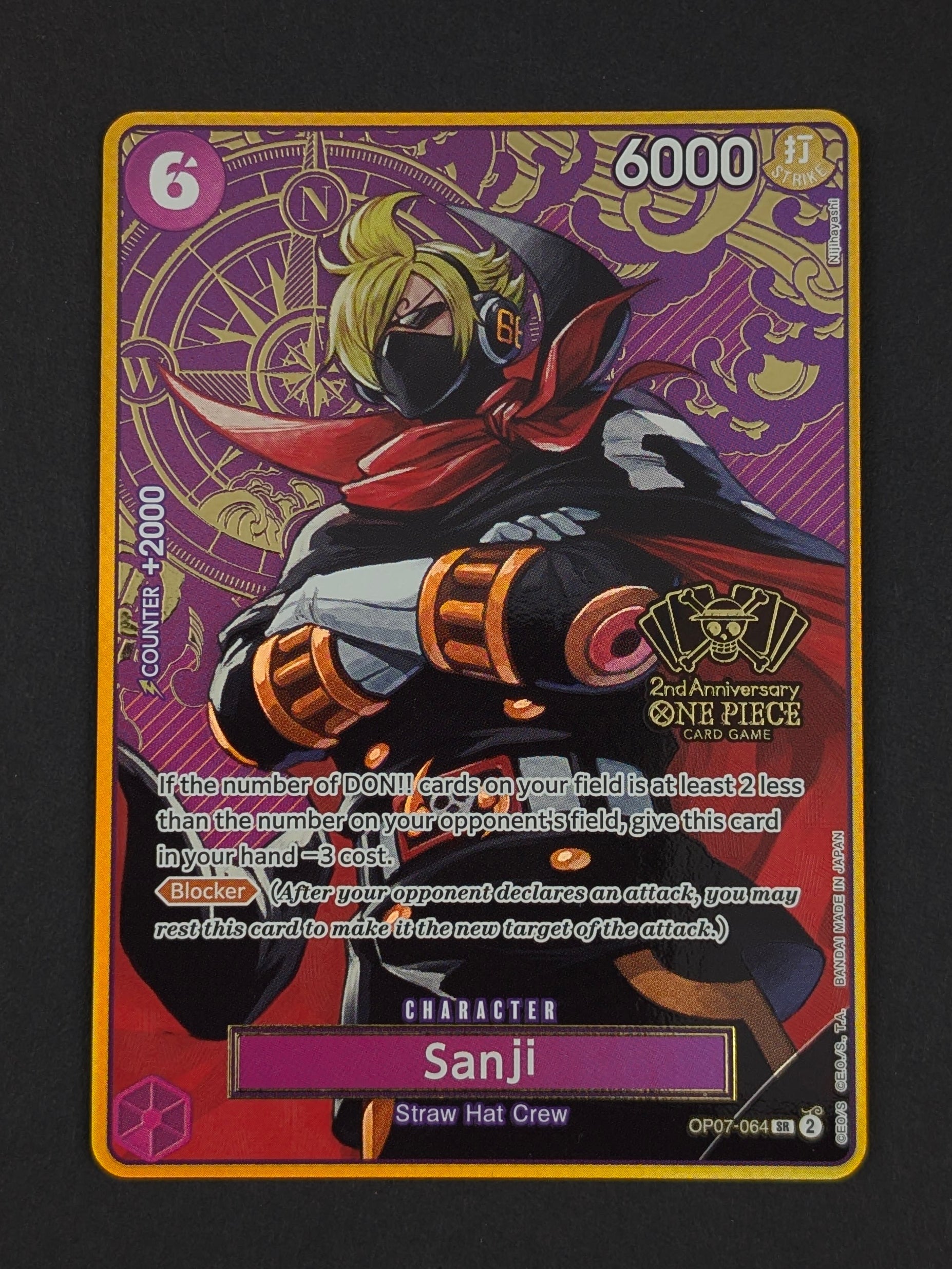 Sanji One Piece Japanese Version 2nd Anniversary Set OP07-064