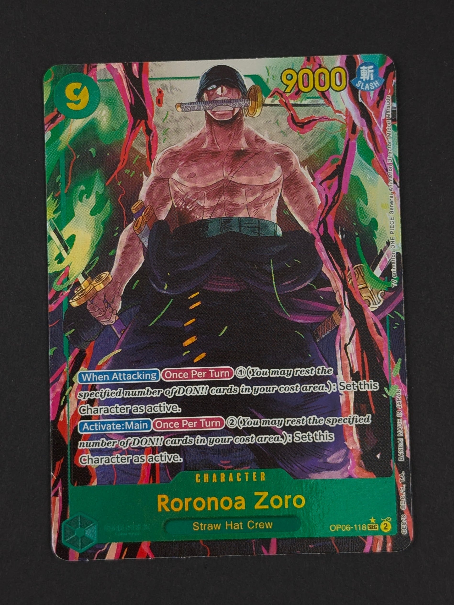 Roronoa Zoro Alternate Art OP06-118 - Wings of the Captain