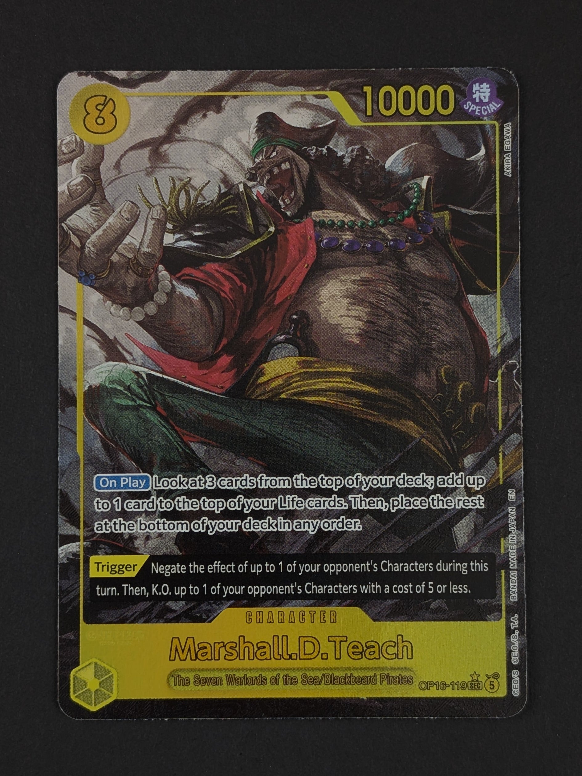 Marshall.D.Teach Alternate Art OP16-119 – The Time of Battle