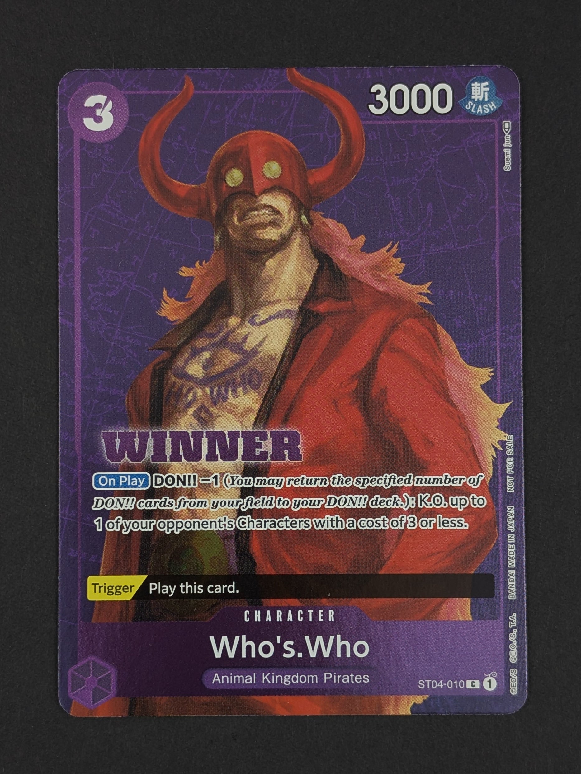 Who's.Who Tournament Pack Vol. 3 Winner ST04-010