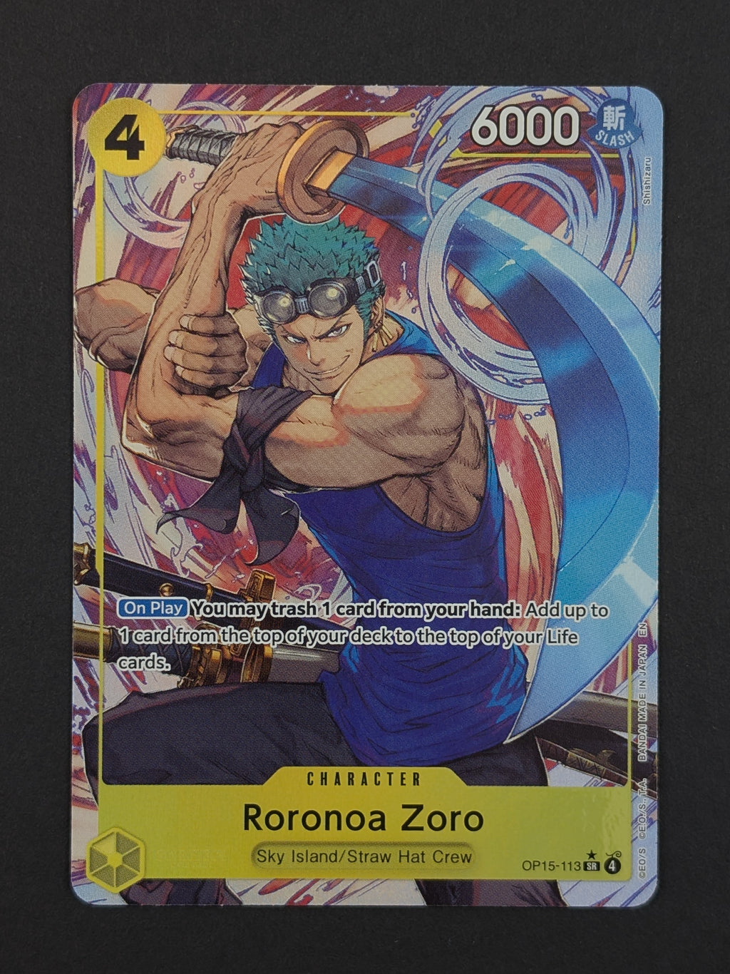 Roronoa Zoro Alternate Art OP15-113 – Adventure on Kami's Island