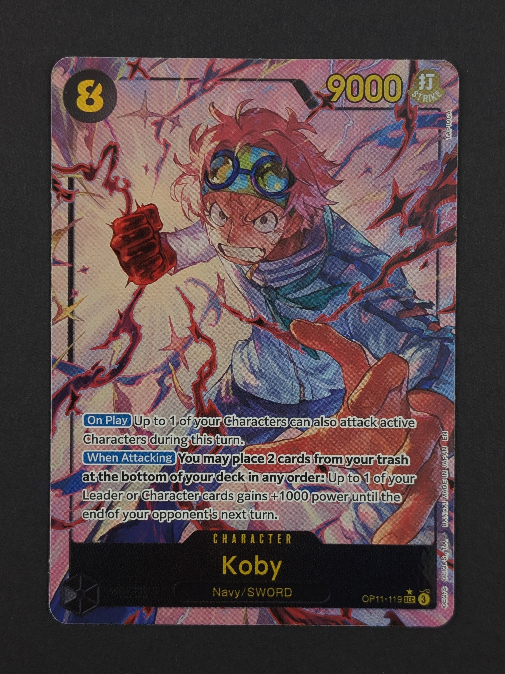 Koby Alternate Art OP11-119 – A Fist of Divine Speed