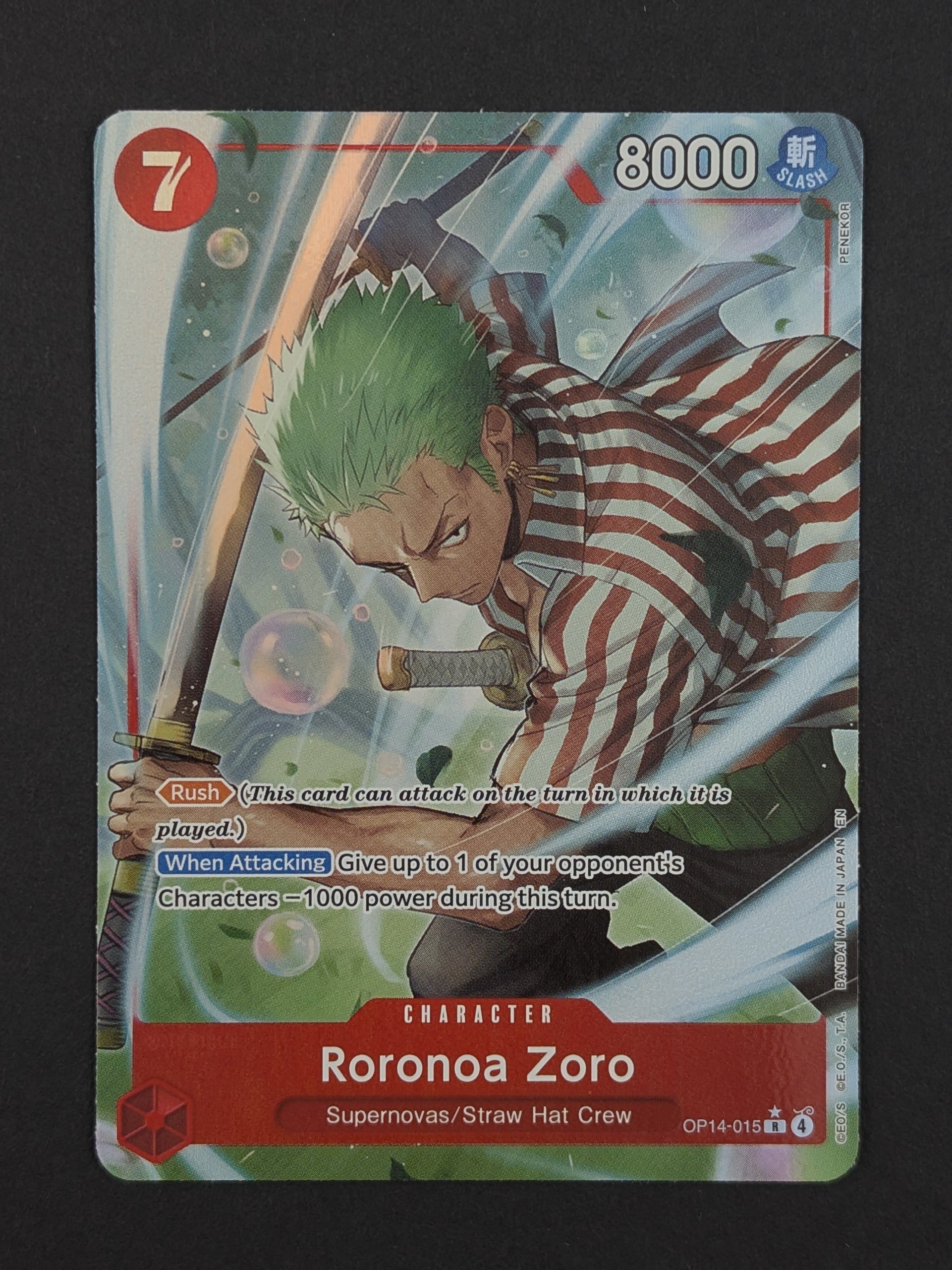 Roronoa Zoro Alternate Art OP14-015 – The Azure Sea's Seven