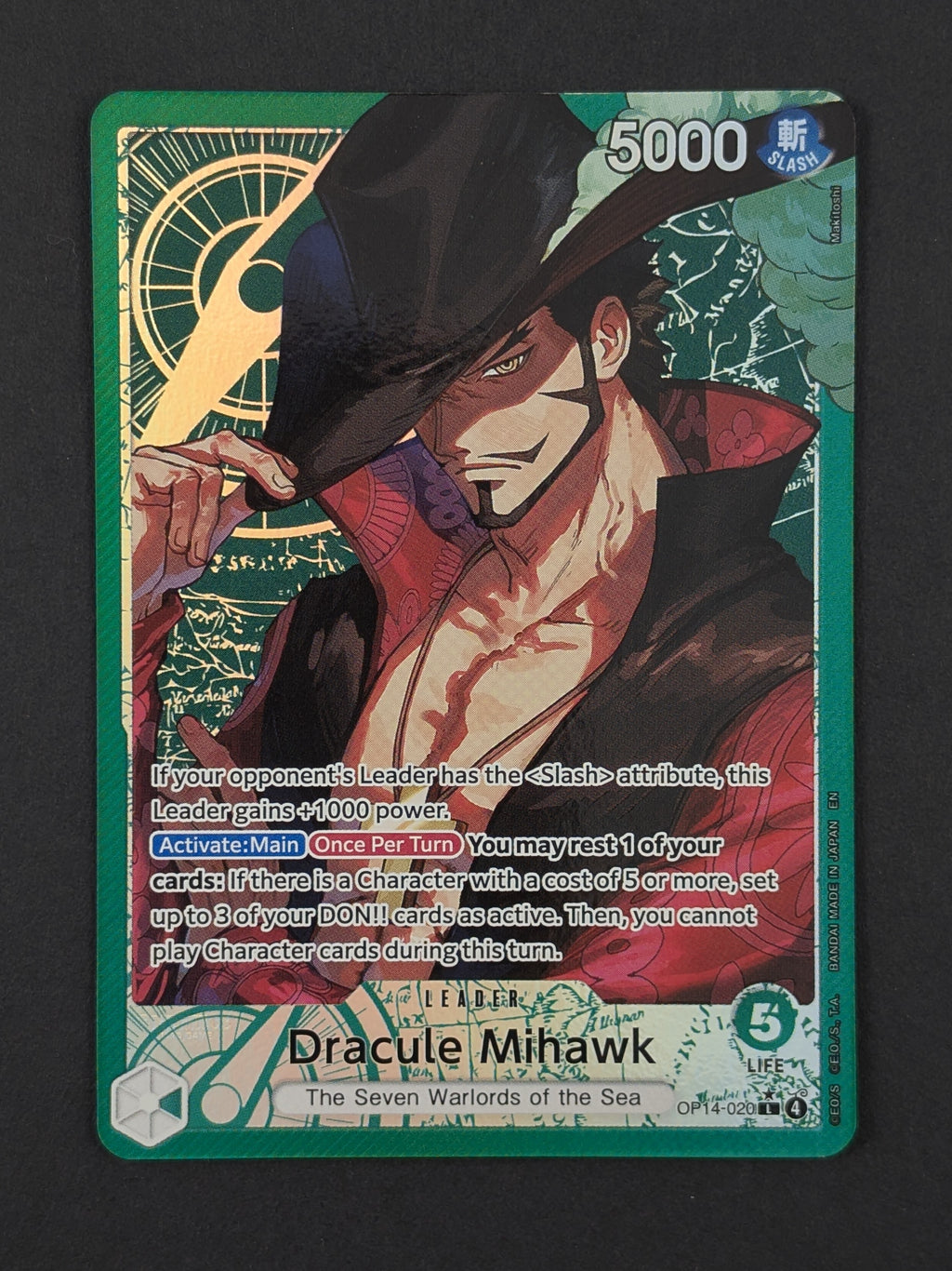 Dracule Mihawk Alternate Art OP14-020 - The Azure Sea's Seven
