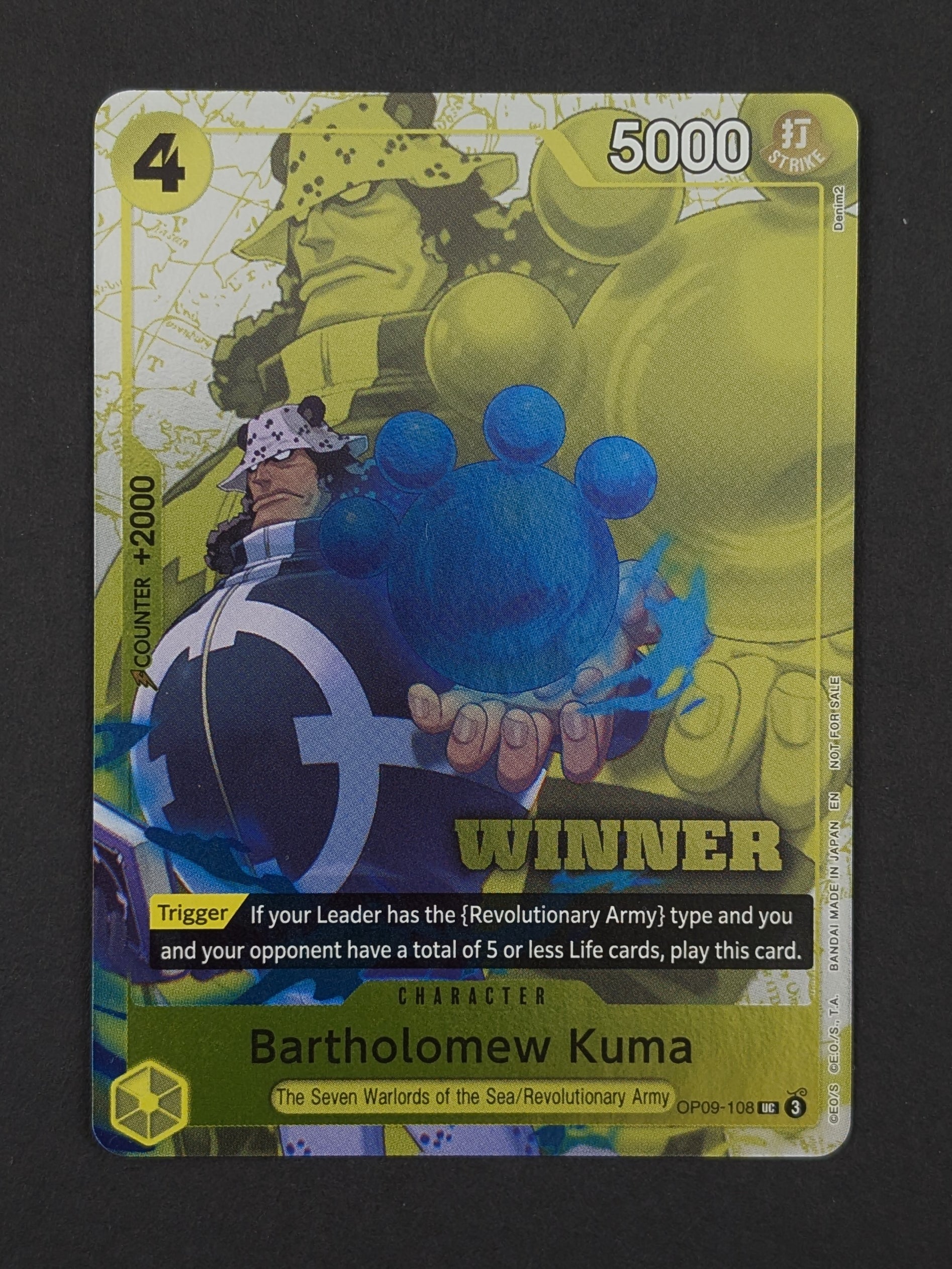 Bartholomew Kuma Winner Pack 2025 Vol. 4 OP09-108