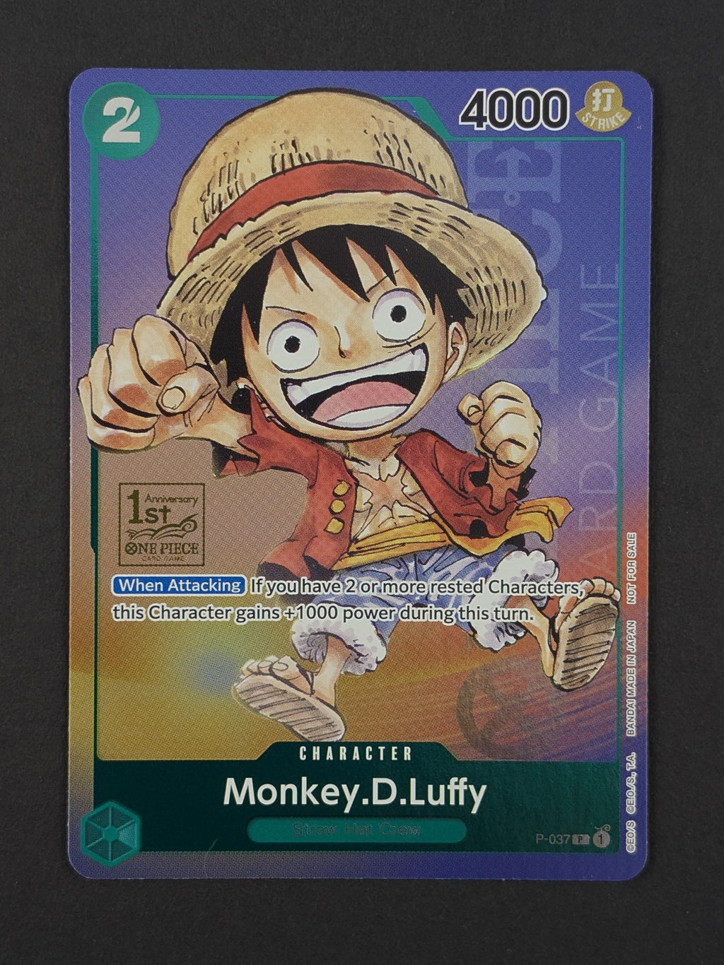 Monkey D. Luffy 1st Anniversary Tournament P-037