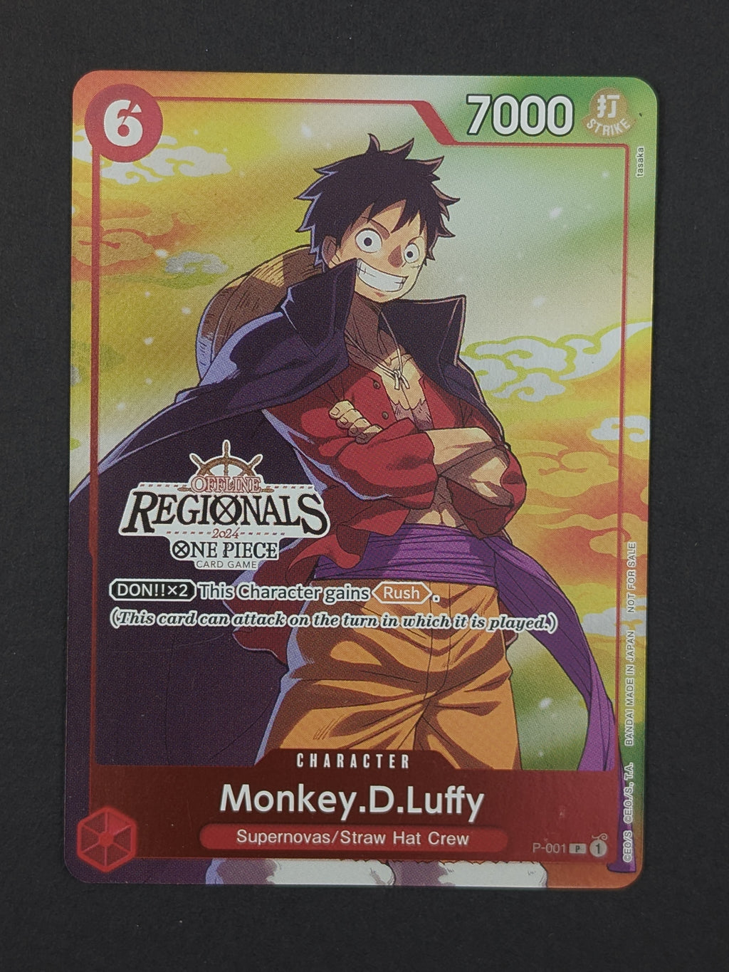 Monkey D. Luffy Offline Regional 2024 Vol. 2 Participant P-001