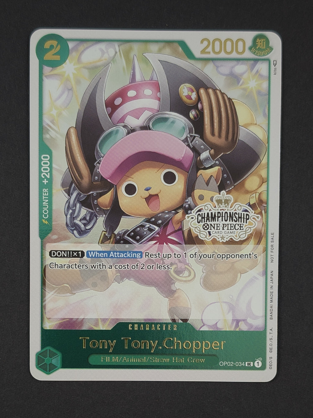 Tony Tony.Chopper Store Championship 2023 Participation Pack Vol.1 OP02-034