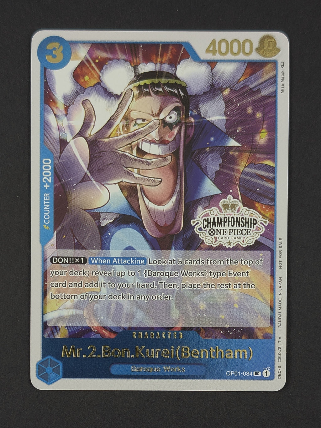 Mr.2.Bon.Kurei (Bentham) Store Championship Participation Pack Vol. 2 OP01-084
