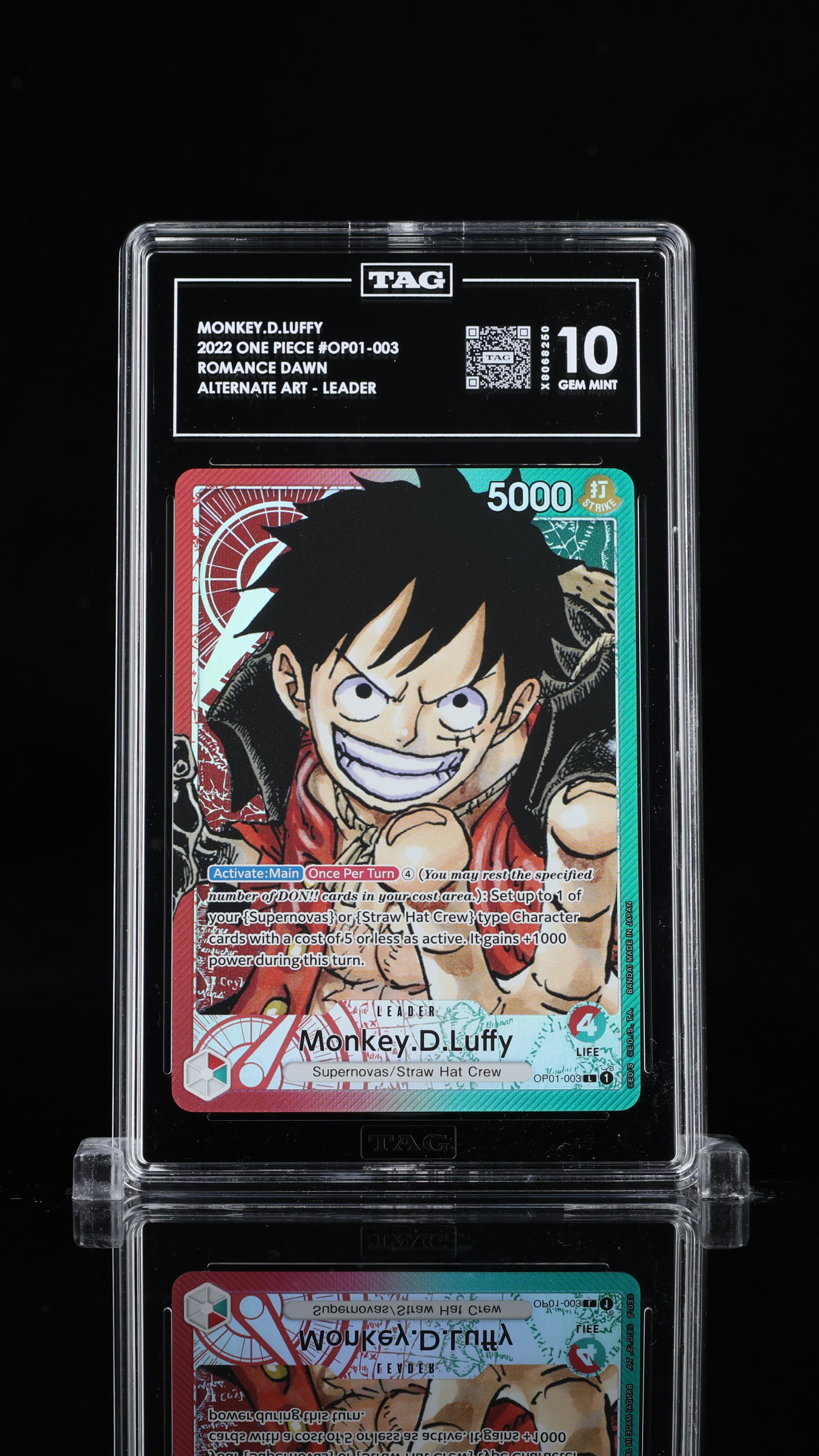 Monkey D. Luffy Alternate Art OP01-003 | TAG 10