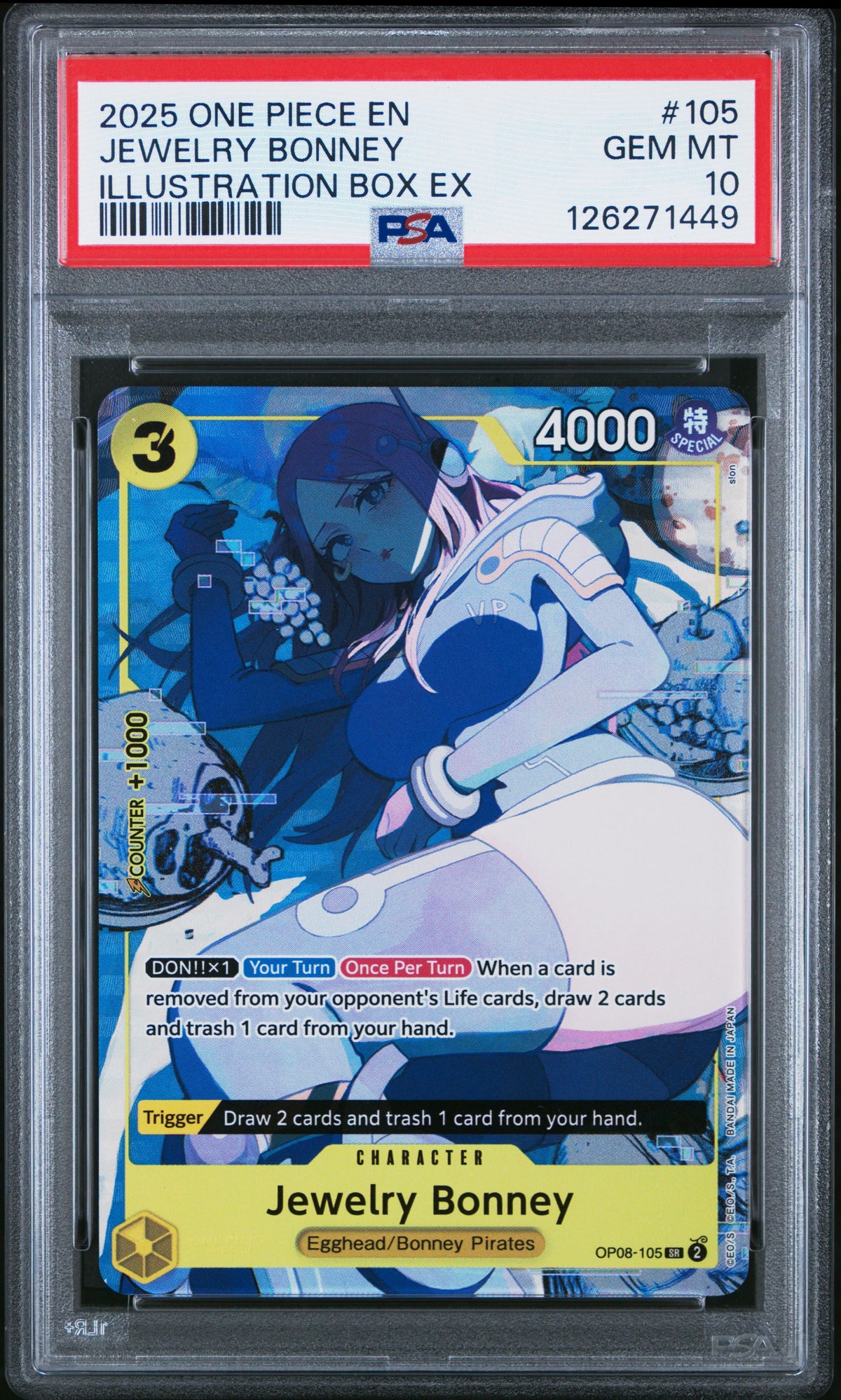 Jewelry Bonney Illustration Box EX OP08-105 | PSA 10