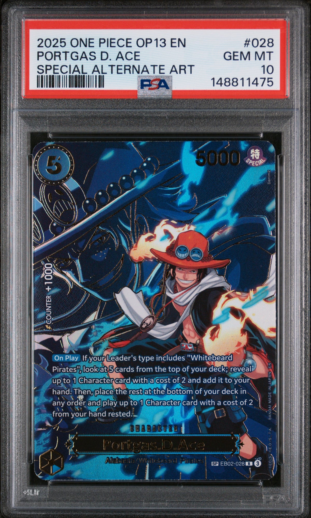Portgas D. Ace SP EB02-028 | PSA 10