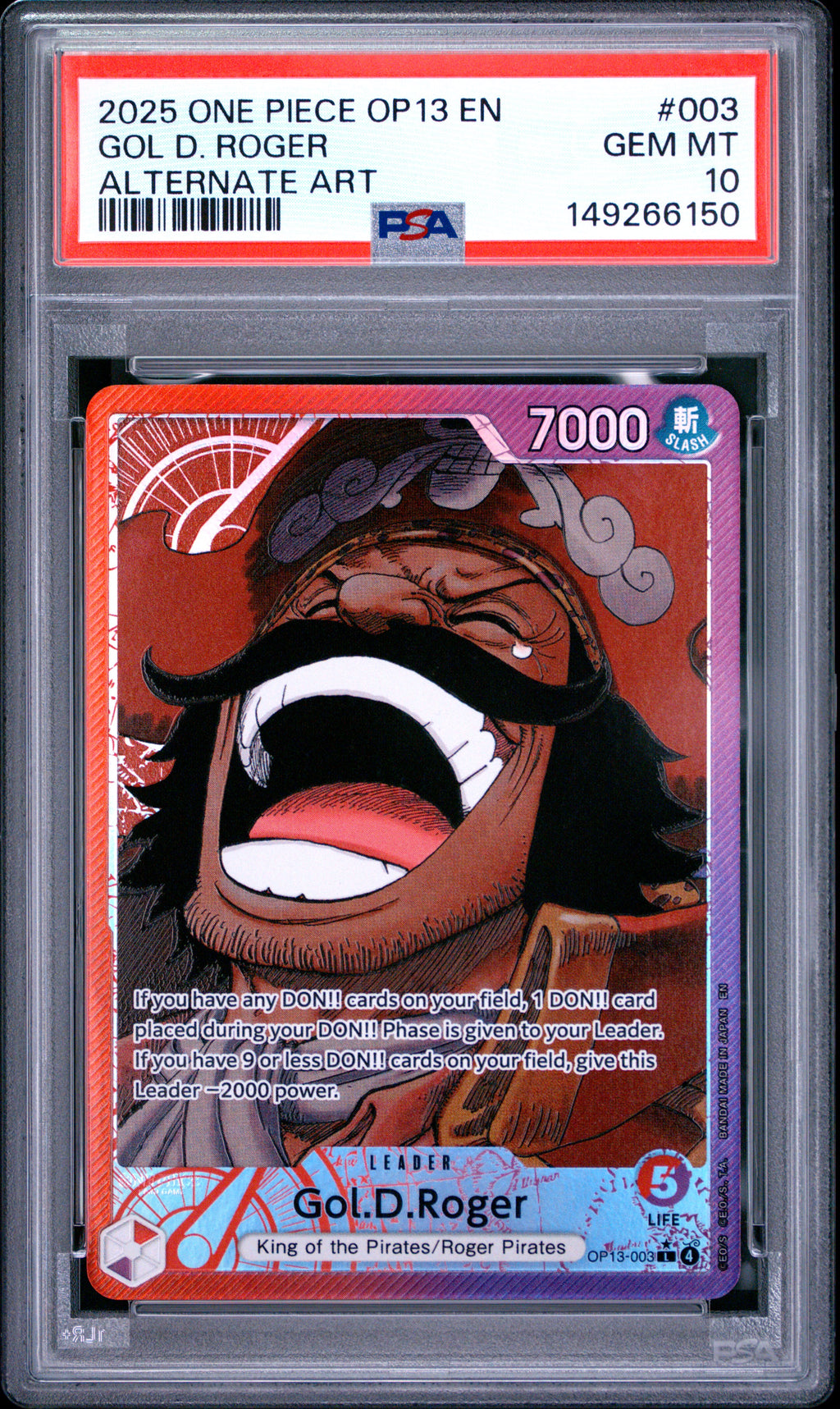 Gol D. Roger Leader OP13-003 | PSA 10