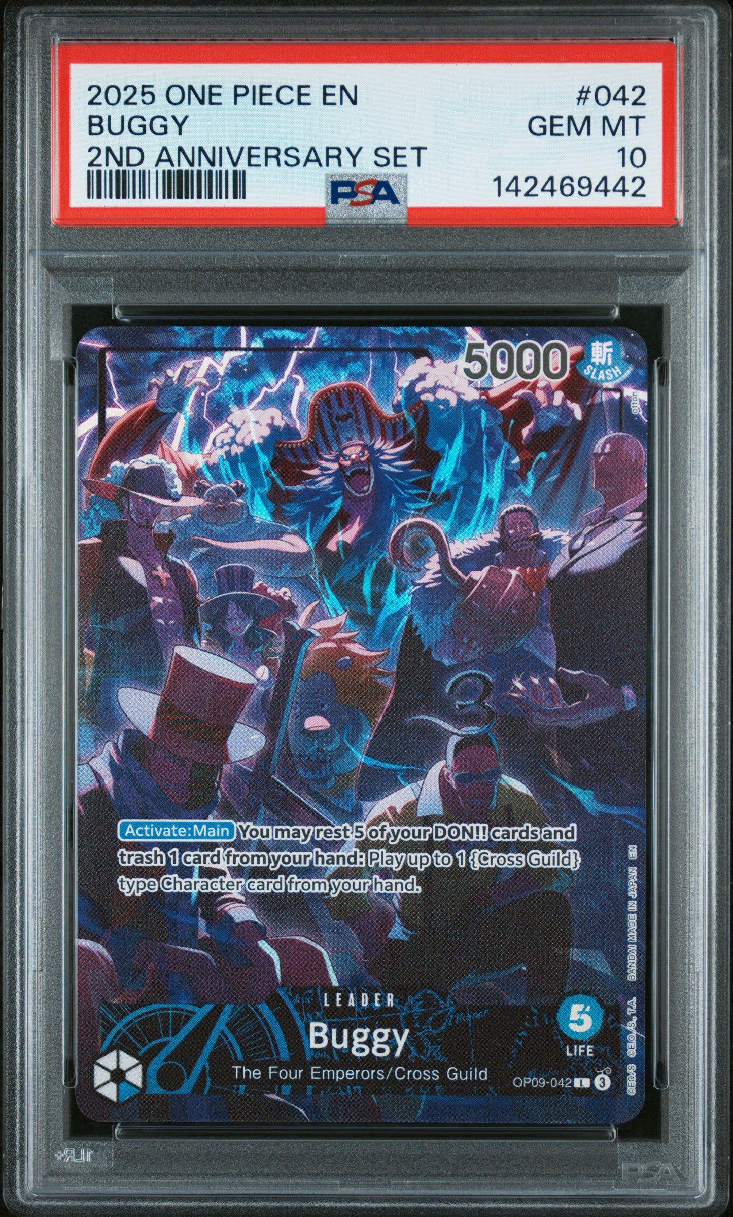 Buggy OP09-042 2nd Anniversary Set | PSA 10