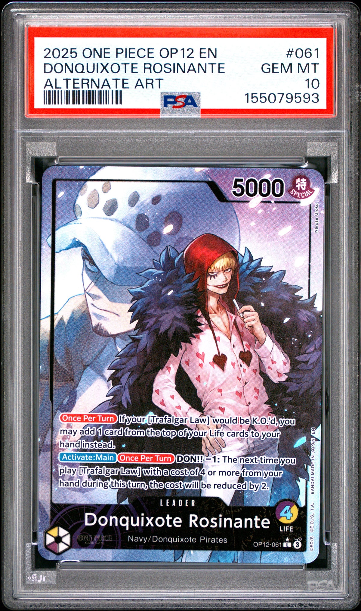 Donquixote Rosinante Alternate Art OP12-061 | PSA 10
