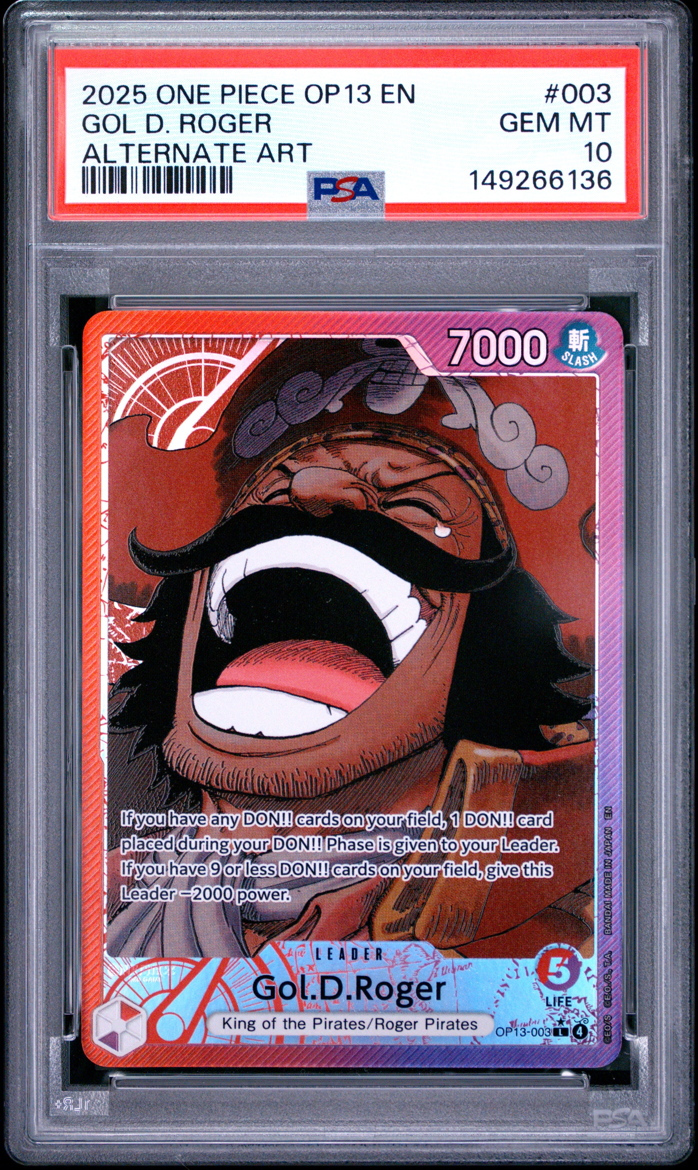 Gol D. Roger Leader OP13-003 | PSA 10