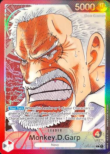 Monkey D. Garp Pre Errata Alternate Art OP02-002 – Paramount War