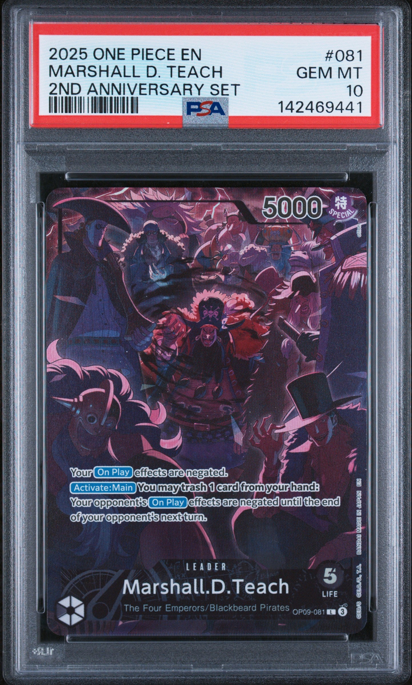 Marshall D. Teach OP09-081 2nd Anniversary Set | PSA 10