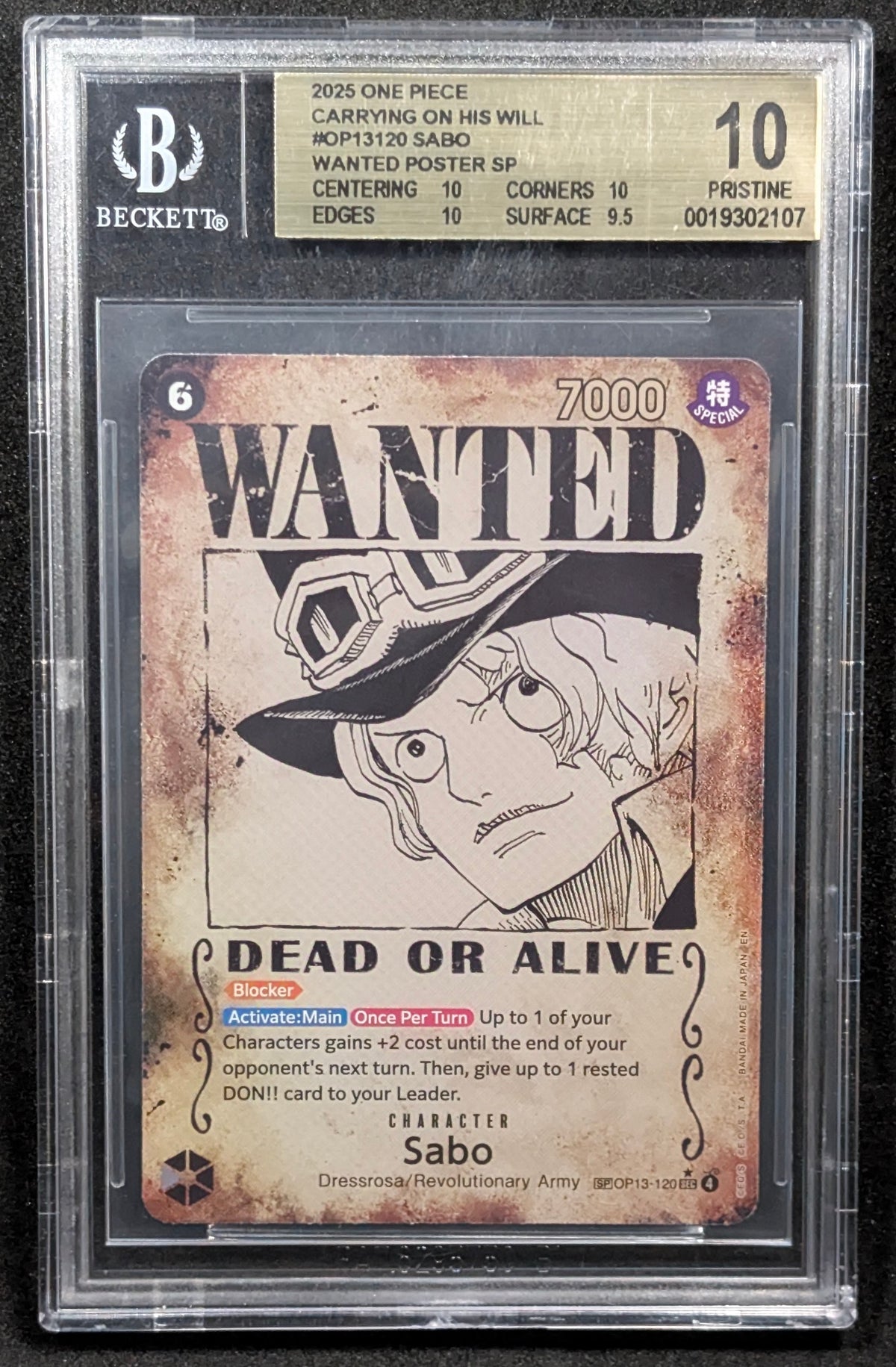 Sabo Wanted Poster OP13-120 | BGS PRISTINE 10