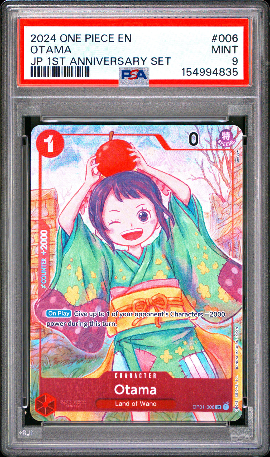 Otama Japanese 1st Anniversary Set OP01-006 | PSA 9