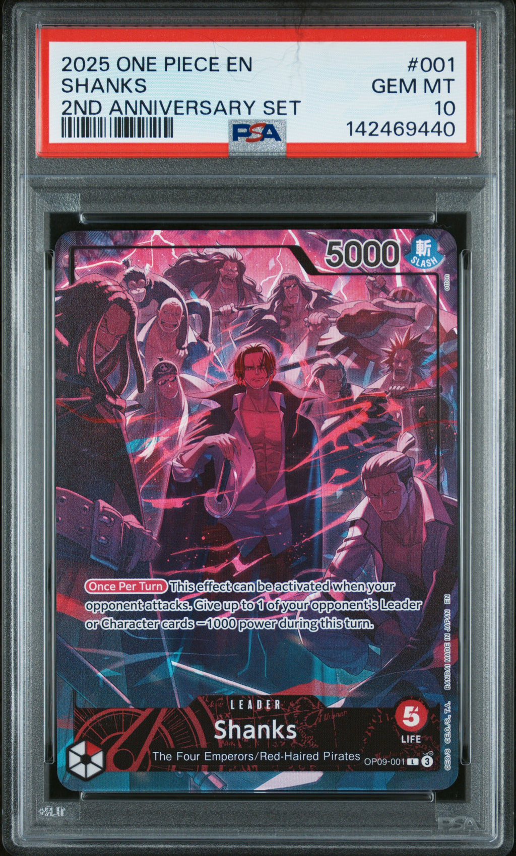 Shanks OP09-001 2nd Anniversary Set | PSA 10