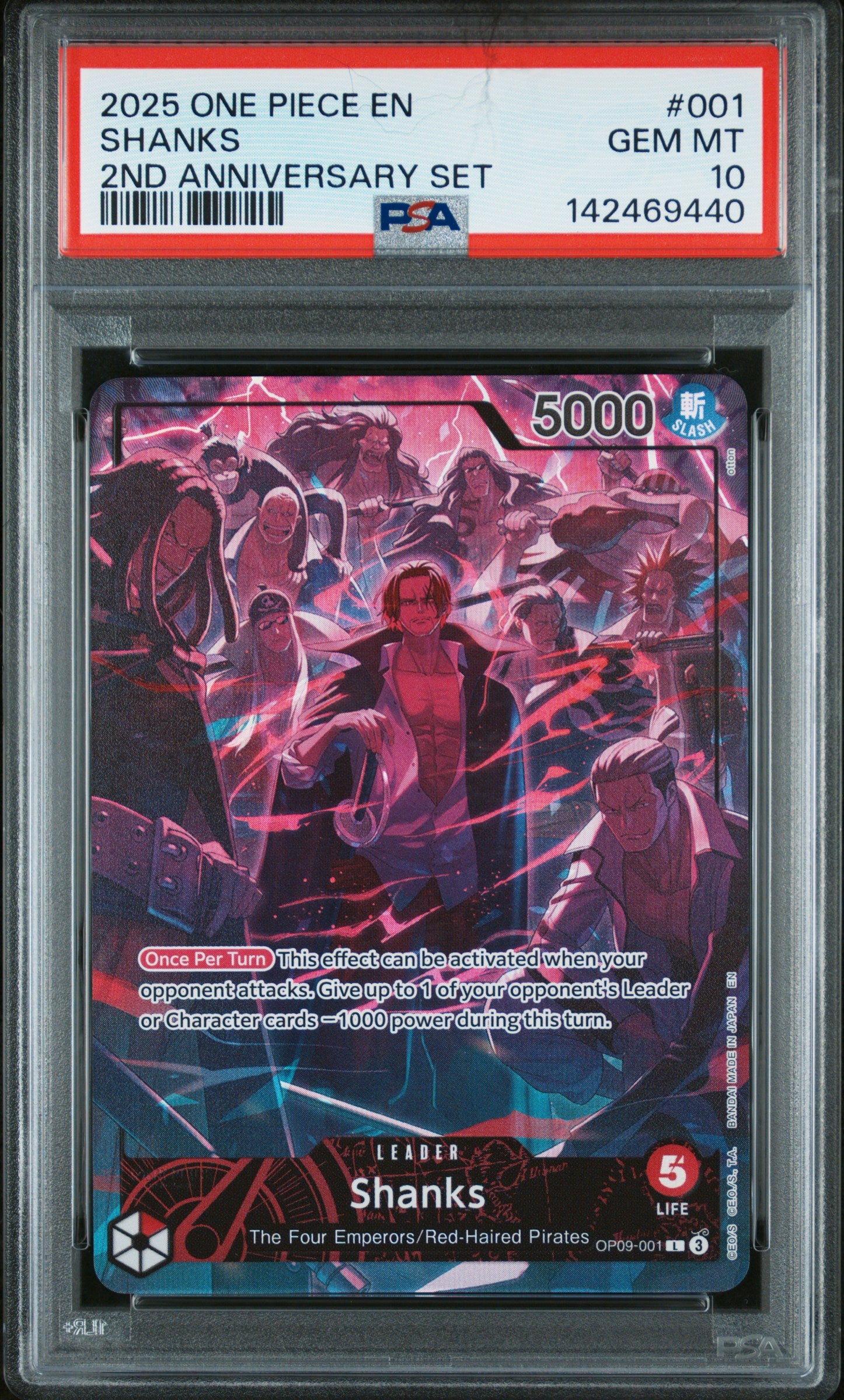 Shanks OP09-001 2nd Anniversary Set | PSA 10